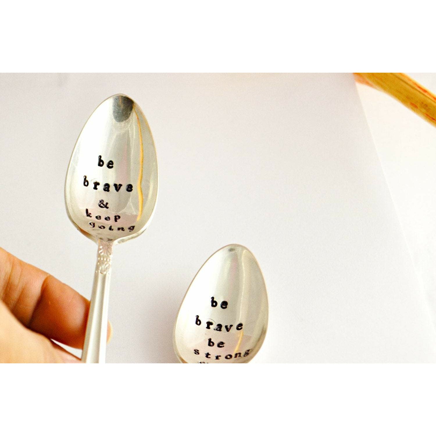 be brave and keep going spoon. - samirahcollections