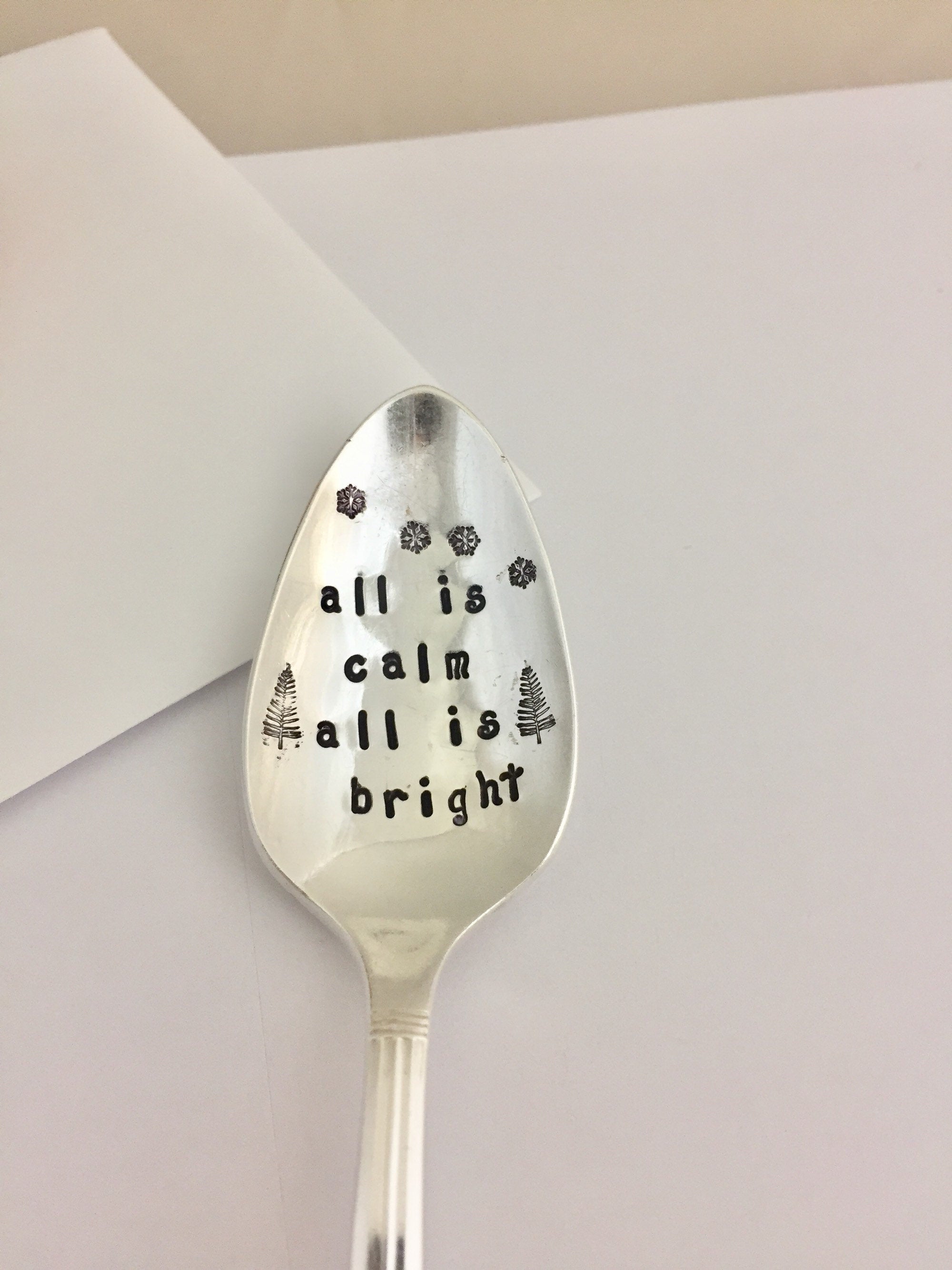 All is calm all is bright spoon. - samirahcollections